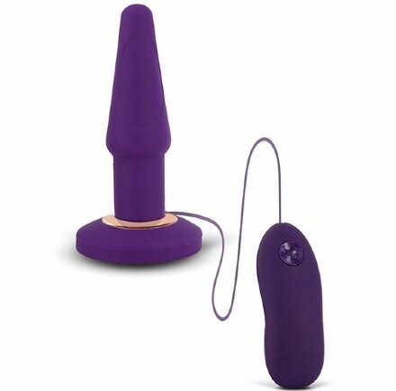Фиолетовая анальная вибропробка APEX BUTT PLUG LARGE PURPLE - 15 см. 