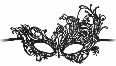 Черная кружевная маска ручной работы Royal Black Lace Mask 
