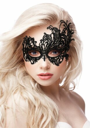 Черная кружевная маска ручной работы Royal Black Lace Mask 