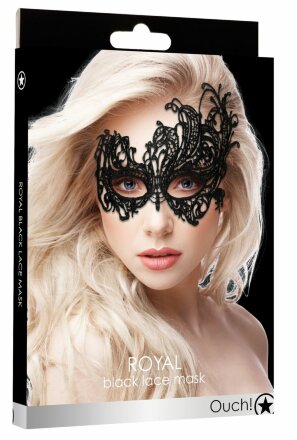 Черная кружевная маска ручной работы Royal Black Lace Mask 