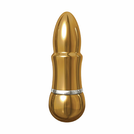 Золотистый алюминиевый вибратор GOLD SMALL - 7,5 см. 