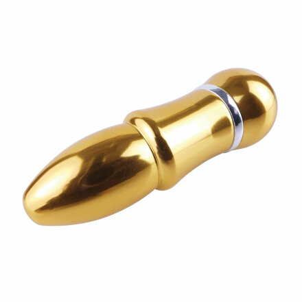 Золотистый алюминиевый вибратор GOLD SMALL - 7,5 см. 