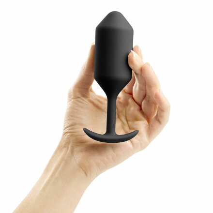 Чёрная пробка для ношения B-vibe Snug Plug 3 - 12,7 см. 
