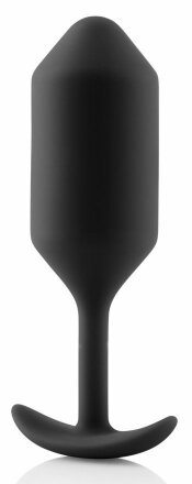 Чёрная пробка для ношения B-vibe Snug Plug 3 - 12,7 см. 