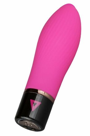 Розовый силиконовый мини-вибратор Lil Swirl - 10 см. 