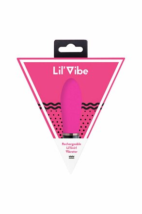 Розовый силиконовый мини-вибратор Lil Swirl - 10 см. 