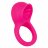Ярко-розовое эрекционное кольцо Silicone Rechargeable Teasing Tongue Enhancer 