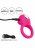 Ярко-розовое эрекционное кольцо Silicone Rechargeable Teasing Tongue Enhancer 