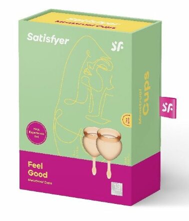 Набор оранжевых менструальных чаш Feel good Menstrual Cup 
