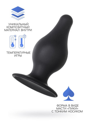 Черная анальная втулка Spade L - 11 см. 