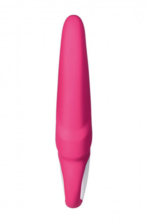 Ярко-розовый вибратор  Satisfyer Vibes Mr. Rabbit с клиторальным отростком - 22,1 см. 