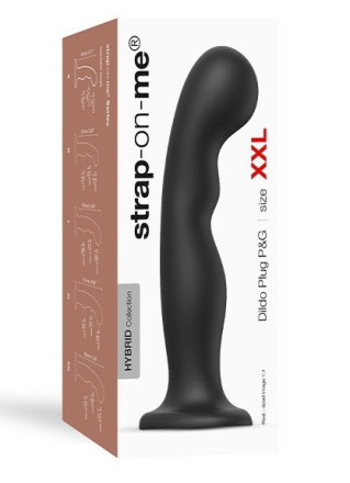 Черная насадка Strap-On-Me Dildo Plug P&amp;G size XXL 