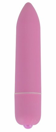 Розовая удлинённая вибропуля Power Bullet Pink - 8,3 см. 