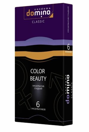 Разноцветные презервативы DOMINO Colour Beauty - 6 шт. 