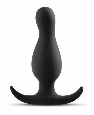 Черная анальная фигурная пробка Platinum Curve Plug - 8,9 см. 