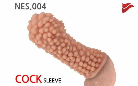 Насадка на фаллос с пузыриками по всей поверхности EXTREME SLEEVE M-SIZE - 14,7 см. 