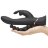 Черный перезаряжаемый вибратор Triple Curve Rechargeable Rabbit Vibrator - 25,4 см. 