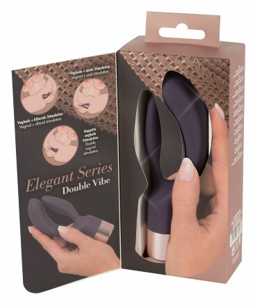 Фиолетовый вибратор-кролик Elegant Rabbit - 15,2 см. 