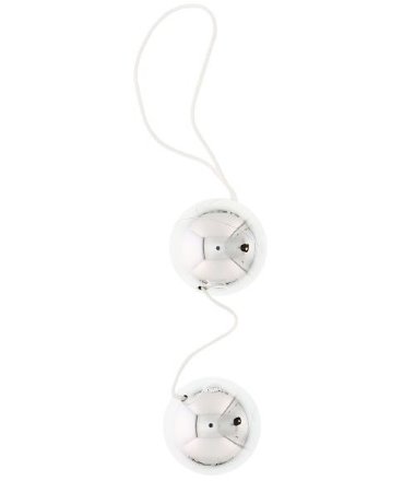 Серебристые шарики VIBRATONE DUO BALLS SILVER BLISTERCARD 