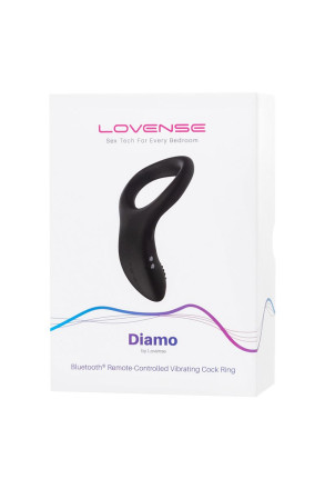 Черное эрекционное кольцо Lovense Diamo 