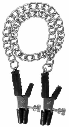 Зажимы на соски Block Busters Nipple Clamps с цепью 