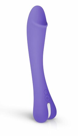 Фиолетовый вибратор для G-стимуляции Gili G-Spot Vibrator - 22 см. 