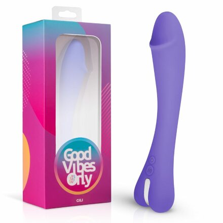 Фиолетовый вибратор для G-стимуляции Gili G-Spot Vibrator - 22 см. 