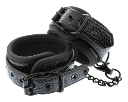 Черные оковы на щиколотки ANKLE CUFF CROCO 
