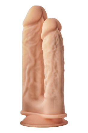 Телесный анально-вагинальный фаллоимитатор Double Penetrator - 19,5 см. 