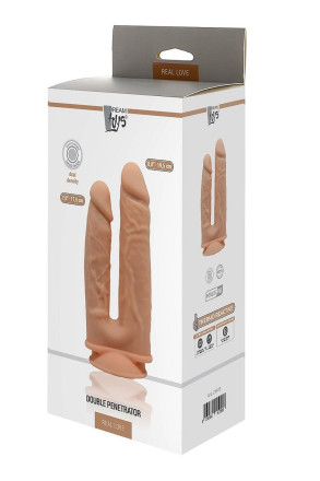 Телесный анально-вагинальный фаллоимитатор Double Penetrator - 19,5 см. 