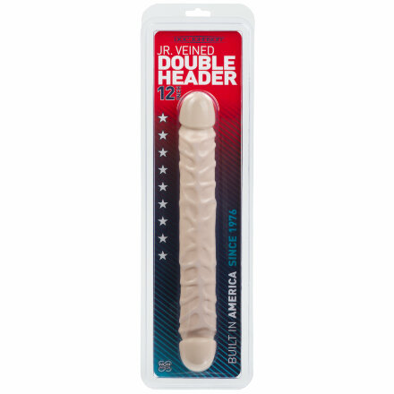 Фаллоимитатор двухсторонний Jr. Veined Double Header 12&quot; - 30,5 см. 