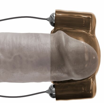 Дымчатый вибростимулятор головки пениса Dual Vibrating Head Teaser 