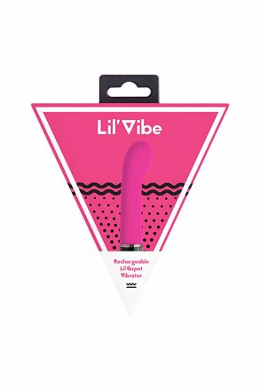 Розовый силиконовый мини-вибратор Lil Gspot - 13 см. 