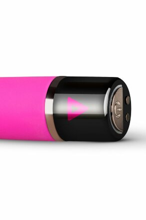 Розовый силиконовый мини-вибратор Lil Gspot - 13 см. 