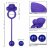 Фиолетовое эрекционное кольцо с утяжелителем Silicone Rechargeable Dual Rockin Rim Enhancer 