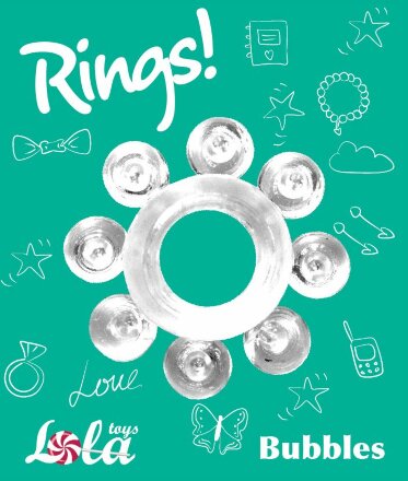 Прозрачное эрекционное кольцо Rings Bubbles 