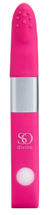 Ярко-розовый вибростимулятор Get Lucky USB Vibrator - 12 см. 