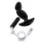 Черный анальный вибратор Silicone Vibrating Prostate Massager 04 - 16,5 см. 