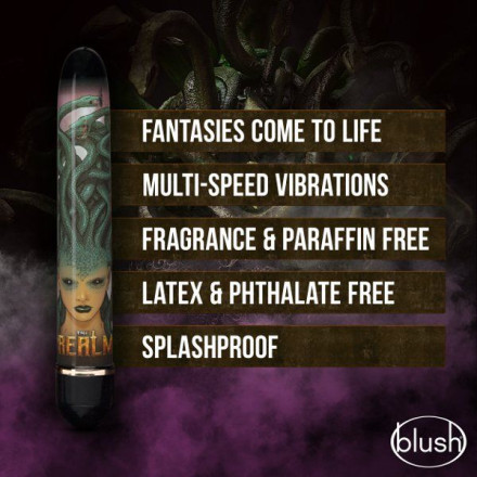 Фиолетовый вибратор Medusa - 17,7 см. 