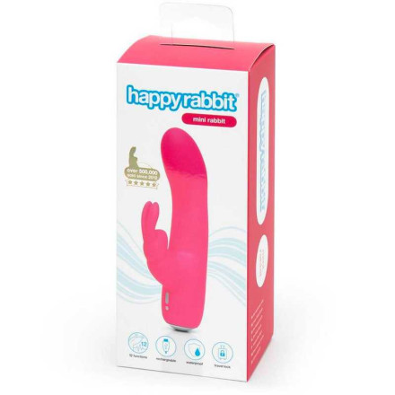 Розовый вибратор-кролик Rechargeable Mini Rabbit Vibrator - 15,2 см. 