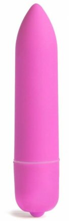 Розовая вибропуля X-Basic Long Bullet-10 speeds - 9 см. 