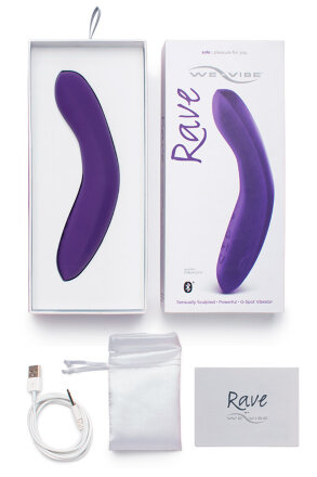 Фиолетовый вибромассажёр We Vibe Rave Purple - 19,3 см. 