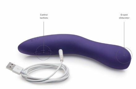 Фиолетовый вибромассажёр We Vibe Rave Purple - 19,3 см. 