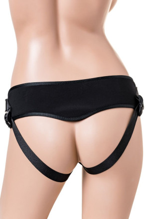 Страпон с 2 насадками и вибрацией UniStrap - 20 и 18 см. 