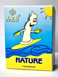 Классические презервативы AMOR Nature &quot;Яркая линия&quot; - 3 шт.