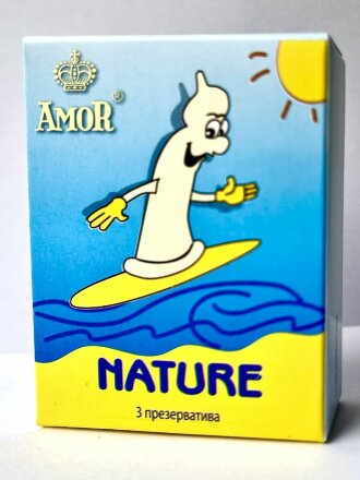 Классические презервативы AMOR Nature &quot;Яркая линия&quot; - 3 шт. 