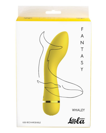 Желтый перезаряжаемый вибратор Whaley - 16,8 см. 