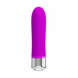 Лиловый мини-вибратор Sampson - 12,4 см.