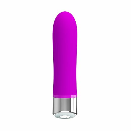 Лиловый мини-вибратор Sampson - 12,4 см. 