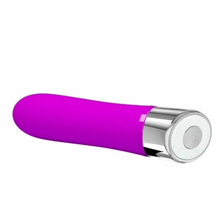 Лиловый мини-вибратор Sampson - 12,4 см. 